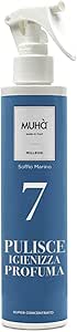 MUHA' | Spray multiusos, limpia higieniza, perfuma cualquier ambiente, anula los olores, fragancia soplo marino, formato de 200 ml